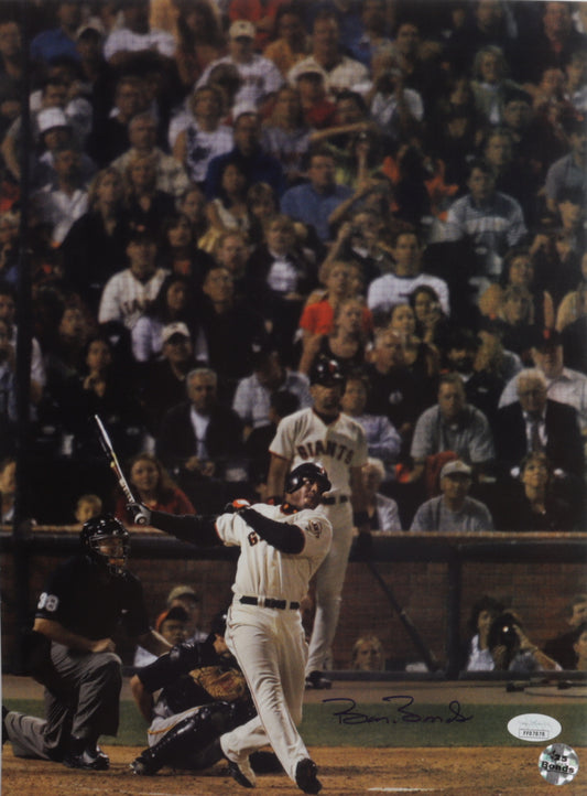 Barry Bonds Signed Giants 11x14.5 Photo (Bonds Hologram & JSA COA) Official Barry Bonds Hologram