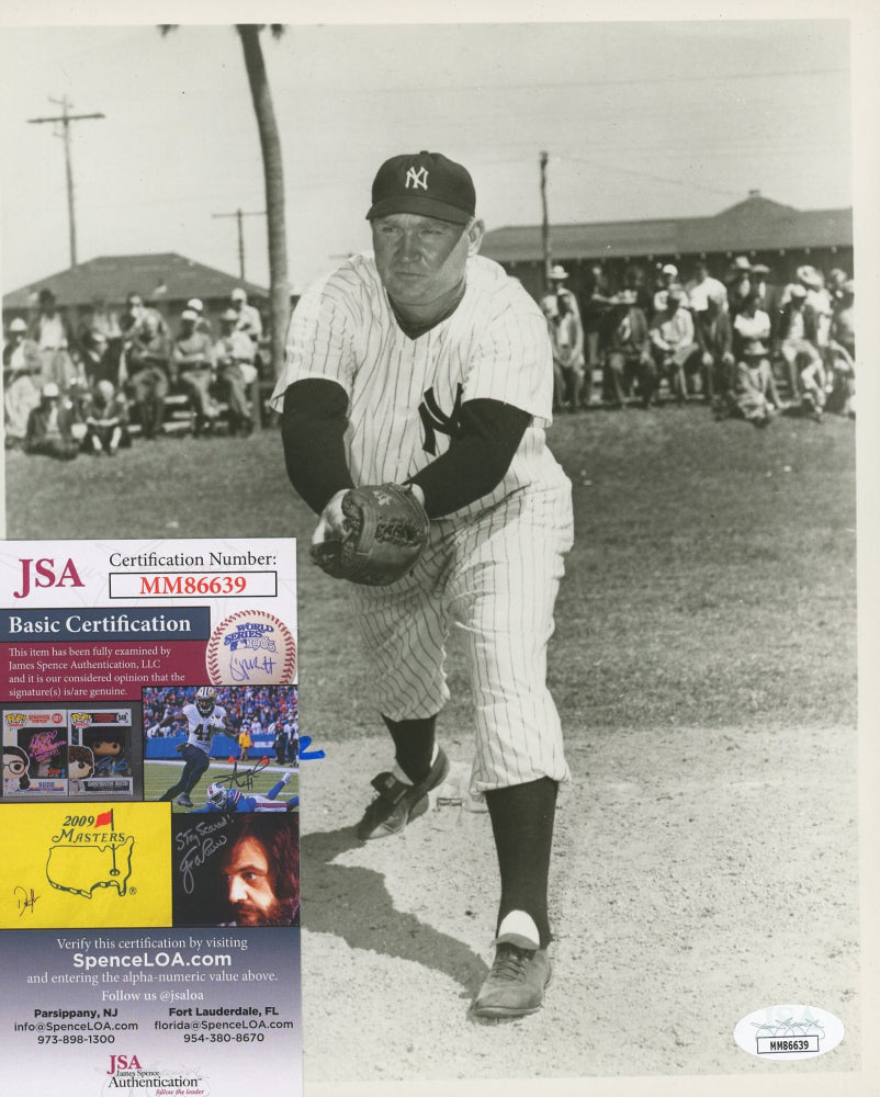 Johnny Mize Signed Yankees 8x10 Photo (JSA COA)