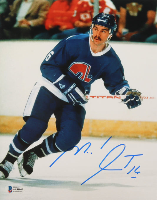 Michel Goulet Signed Nordiques 8x10 Photo (Beckett COA)