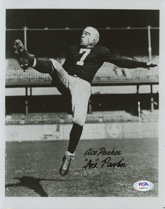 Ace Parker Signed Duke Blue Devils 8x10 Photo (PSA COA)