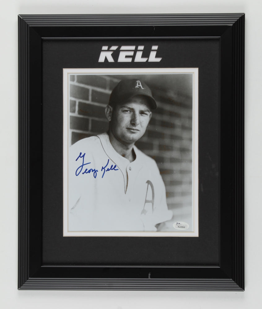 George Kell Signed Athletics 14x17 Custom Framed Photo Display (JSA COA)