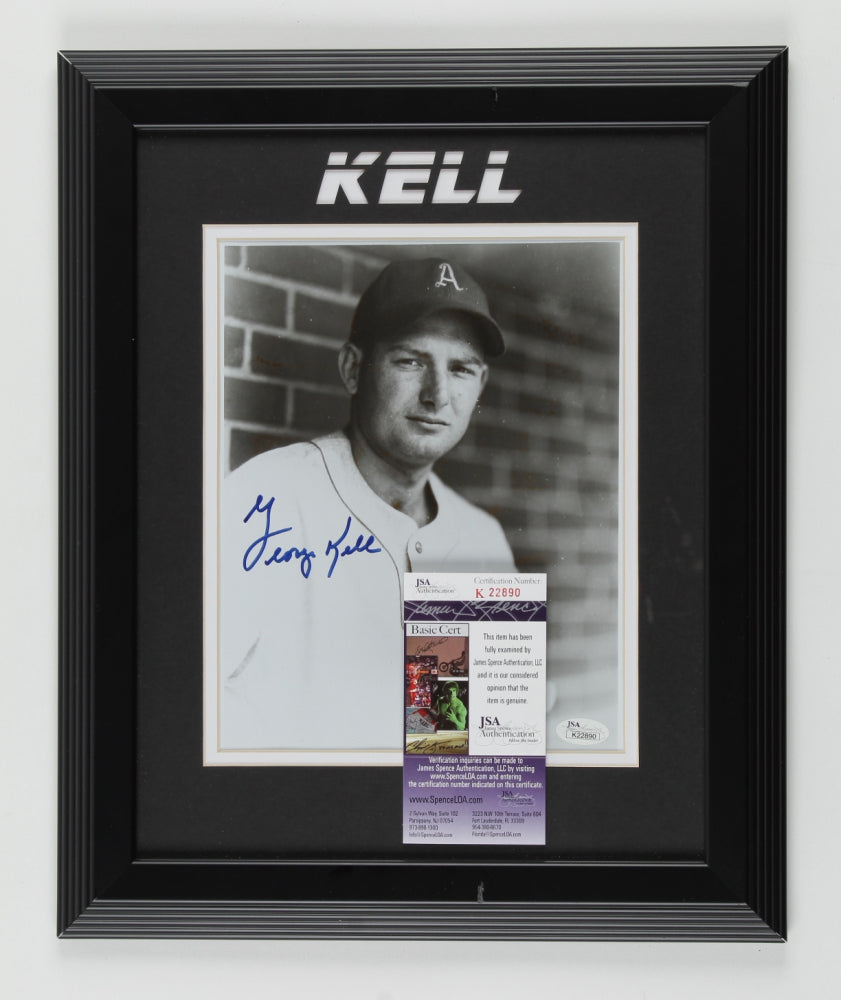 George Kell Signed Athletics 14x17 Custom Framed Photo Display (JSA COA)