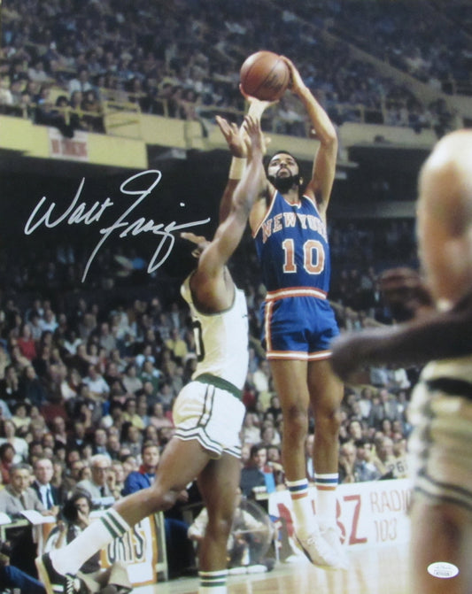 Walt Frazier Signed Knicks 16x20 Photo (JSA)