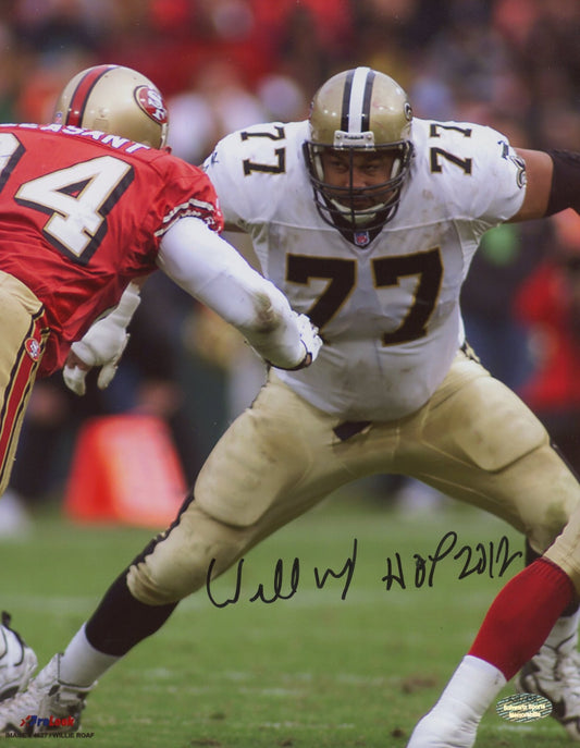 Willie Roaf Signed Saints 8x10 Photo Inscribed "HOF 2012" (Schwartz COA)