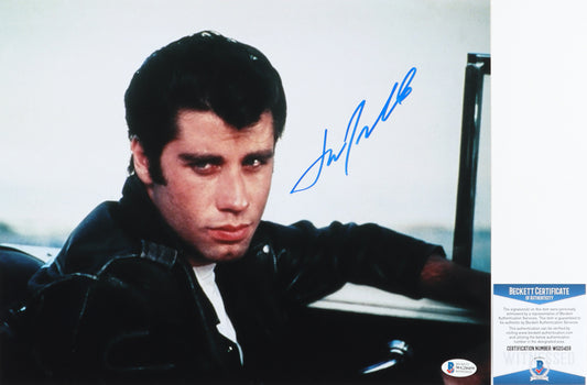 John Travolta Signed "Grease" 11x14 Photo (Beckett COA)