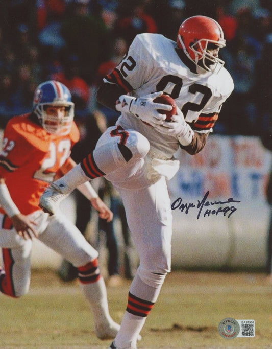 Ozzie Newsome Signed (Beckett COA) Browns 8x10 Photo Inscribed "HOF 99"