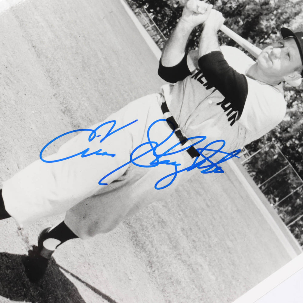 Enos Slaughter Signed Yankees 8x10 Photo (Schwartz Sports COA)