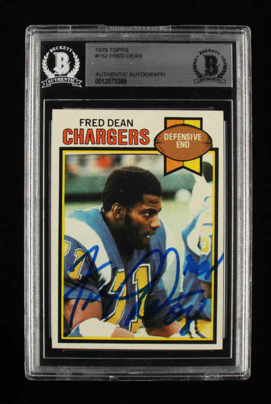 Fred Dean Signed 1979 Topps #152 Inscribed "HOF 08" (BGS Encapsulated)