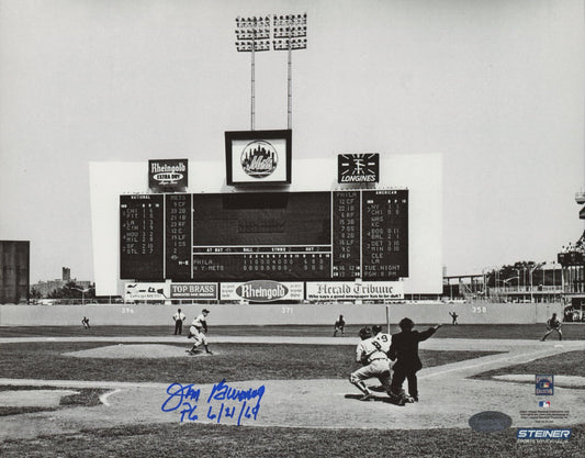 Jim Bunning Signed Phillies 8x10 Photo Inscribed "P6 6/21/64" (Schwartz Sports COA)