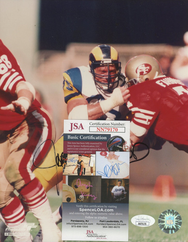 Jack Youngblood Signed (JSA COA) Los Angeles Rams 8x10 Photo Inscribed "HF"