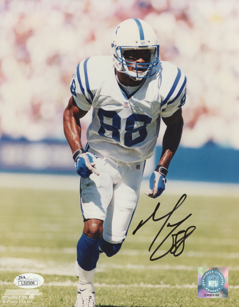 Marvin Harrison Signed Colts 8x10 Photo (JSA COA)