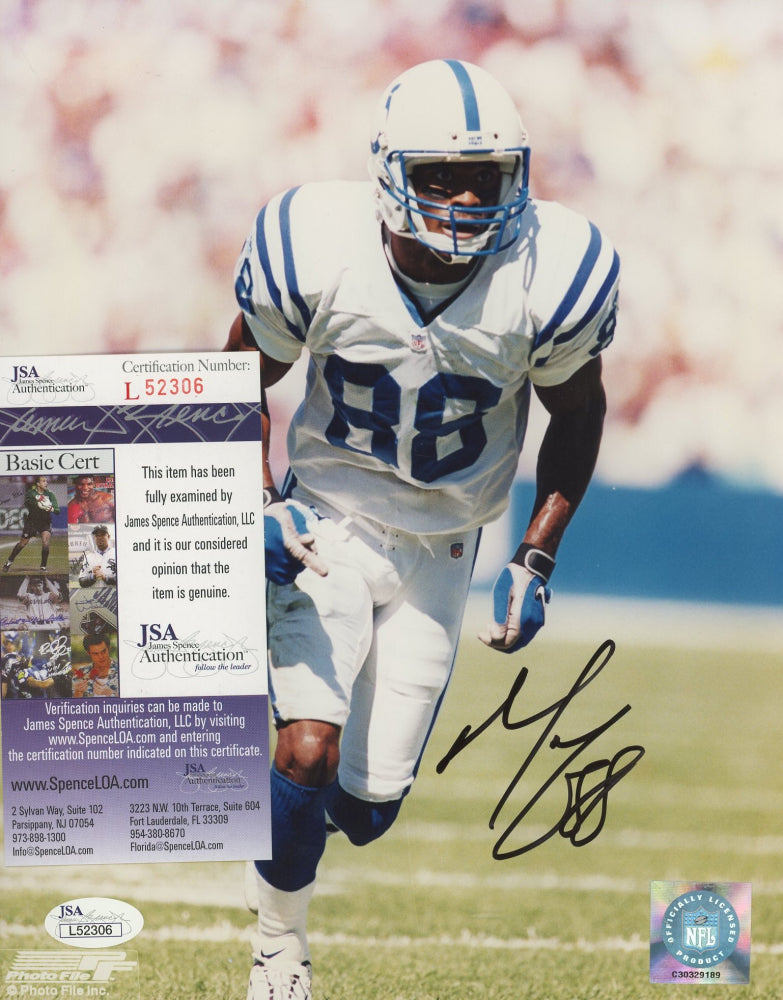 Marvin Harrison Signed Colts 8x10 Photo (JSA COA)