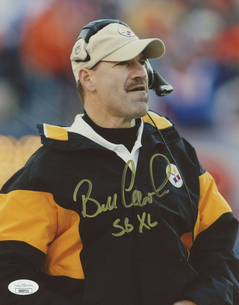 Bill Cowher Signed Steelers 8x10 Photo Inscribed "SB XL" (JSA COA)