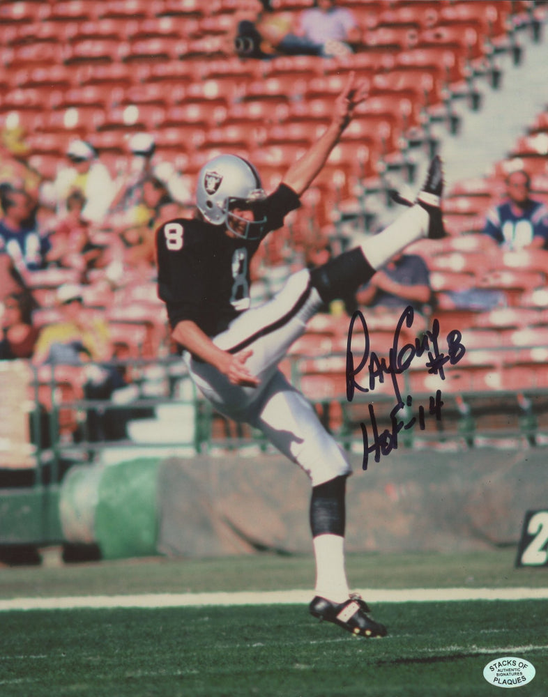 Ray Guy Signed Raiders 8x10 Photo Inscribed "HOF - '14" (SOP COA)