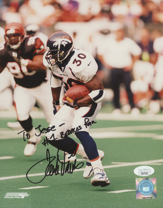 Terrell Davis Signed Broncos 8x10 Photo (JSA COA)