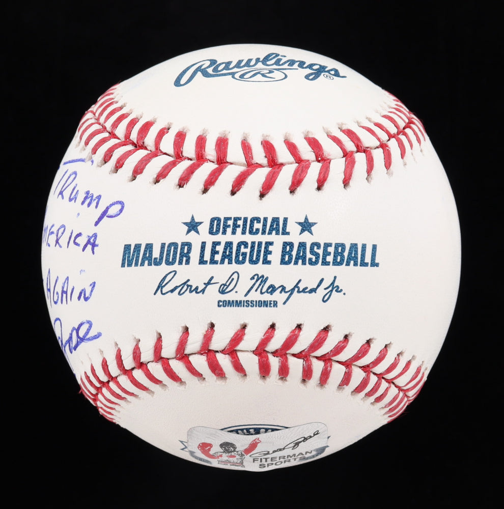 Pete Rose Signed OML Baseball Inscribed "President Trump Make America Great Again" - Official Pete Rose Hologram