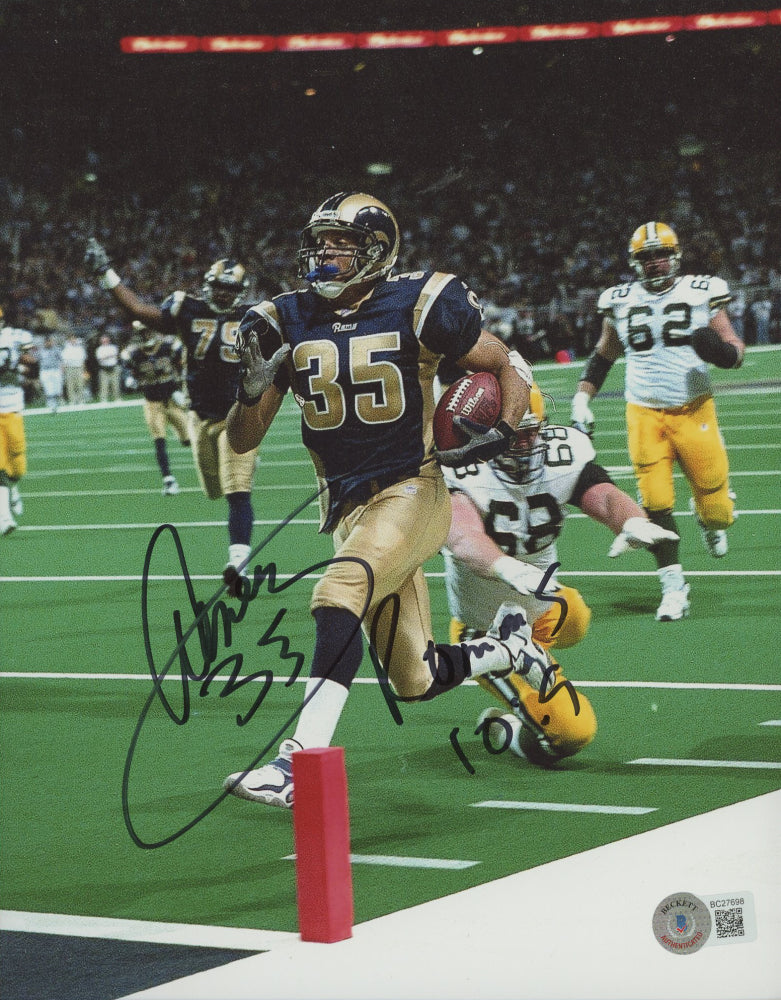 Aeneas Williams Signed Rams 8x10 Photo (Beckett COA)