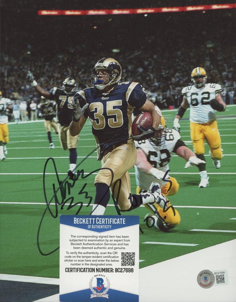 Aeneas Williams Signed Rams 8x10 Photo (Beckett COA)