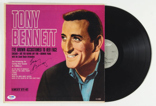 Tony Bennett Signed Vinyl Record Album (PSA Hologram)