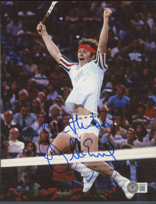 John McEnroe Signed 8x10 Photo Inscribed "All The Best" (Beckett COA)