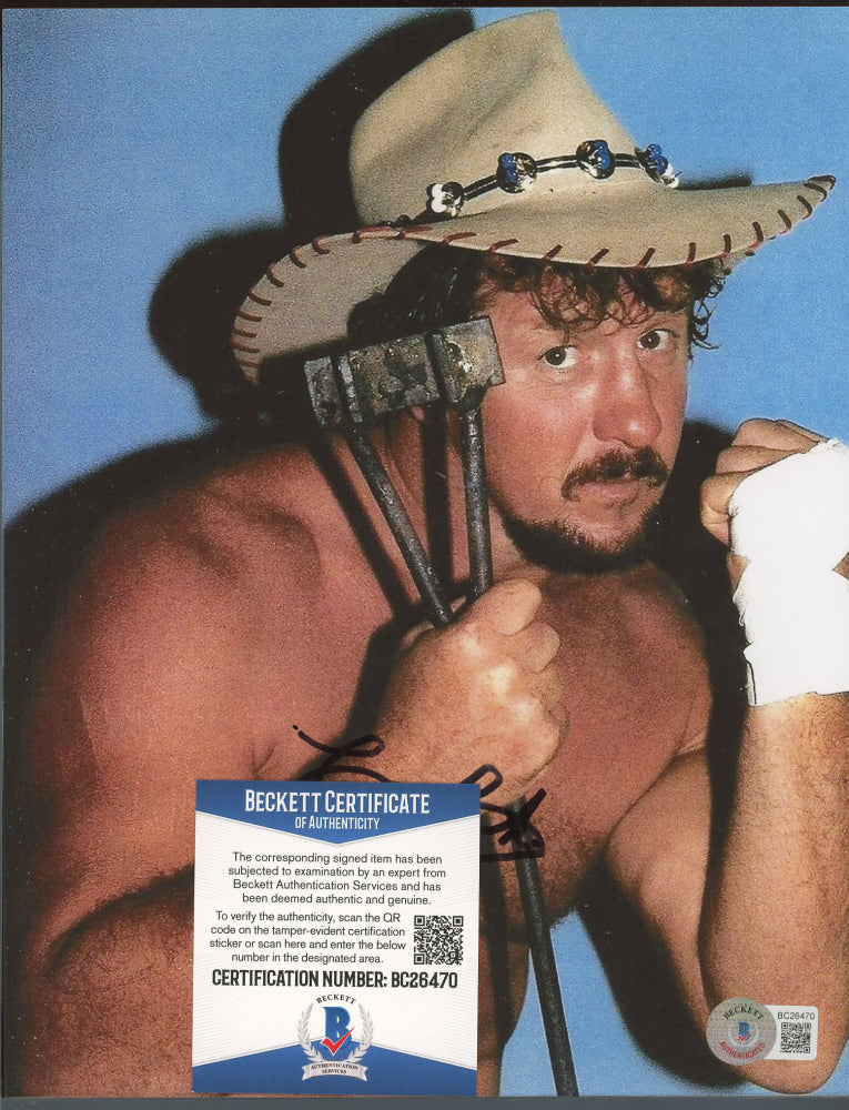 Terry Funk Signed WWE 8x10 Photo (Beckett)