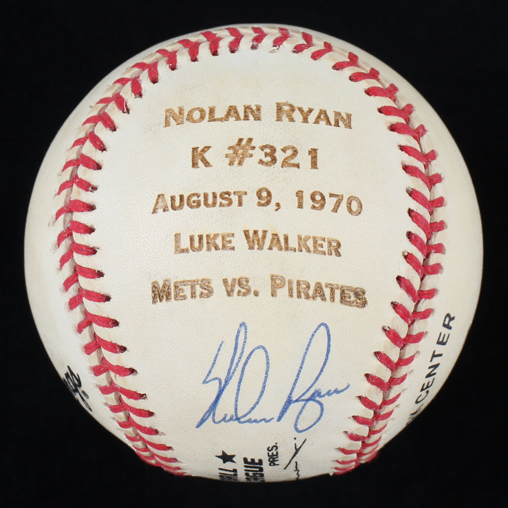 Nolan Ryan Signed ONL Laser-Engraved Baseball (JSA COA)