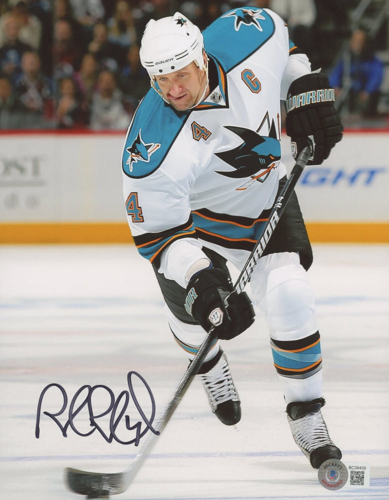 Rob Blake Signed Sharks 8x10 Photo (Beckett COA)