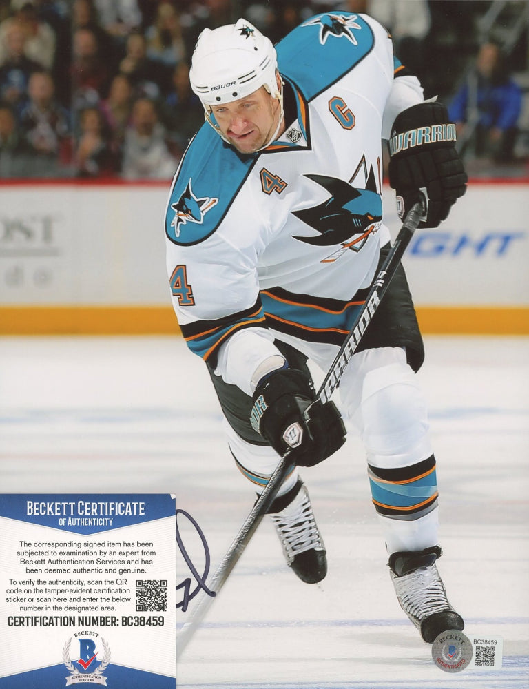 Rob Blake Signed Sharks 8x10 Photo (Beckett COA)