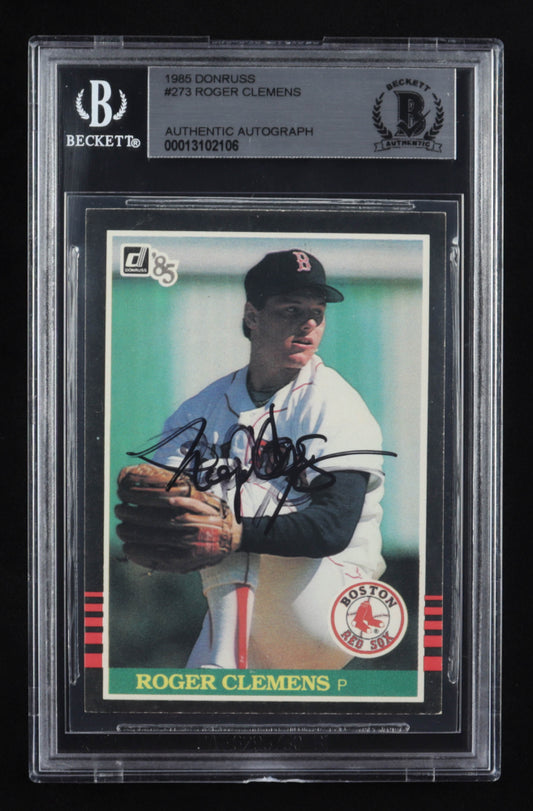 Roger Clemens Signed 1985 Donruss #273 (BGS) - Rookie Card