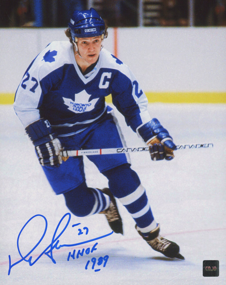 Darryl Sittler Signed Maple Leafs 8x10 Photo Inscribed "HHOF 1989" (COJO COA)