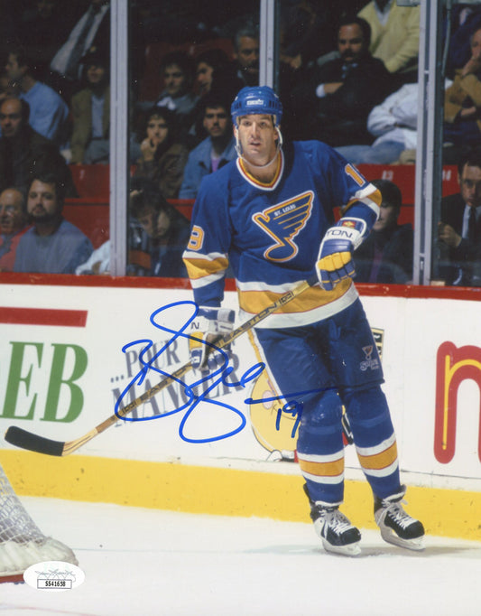 Brendan Shanahan Signed Blues 8x10 Photo (JSA COA)