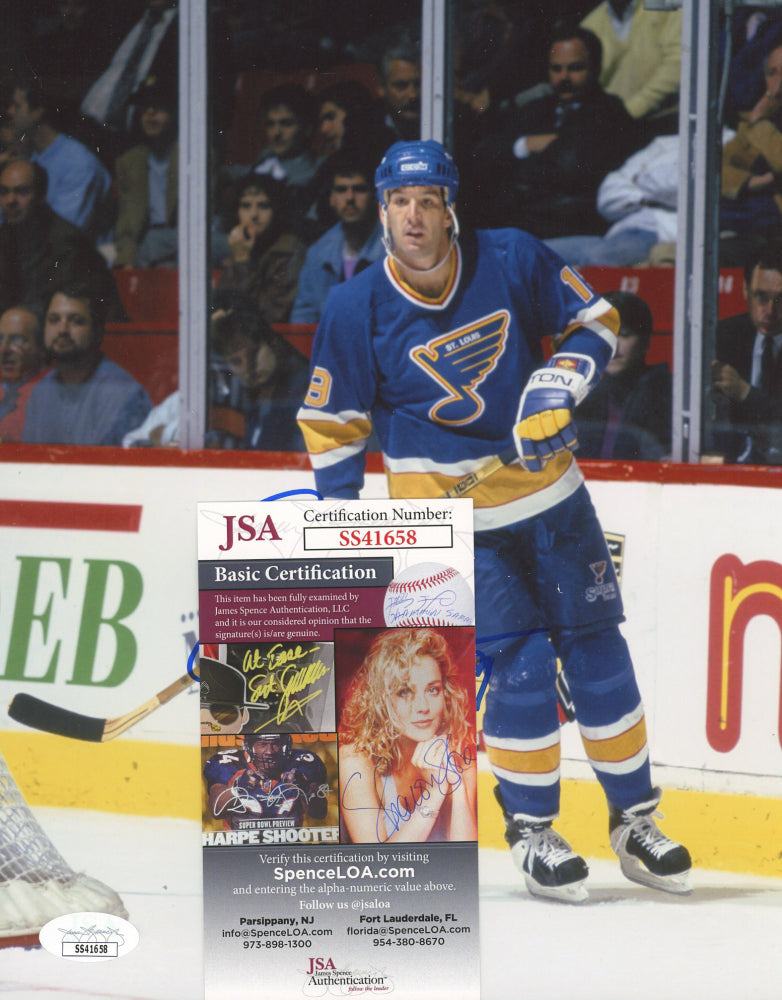 Brendan Shanahan Signed Blues 8x10 Photo (JSA COA)