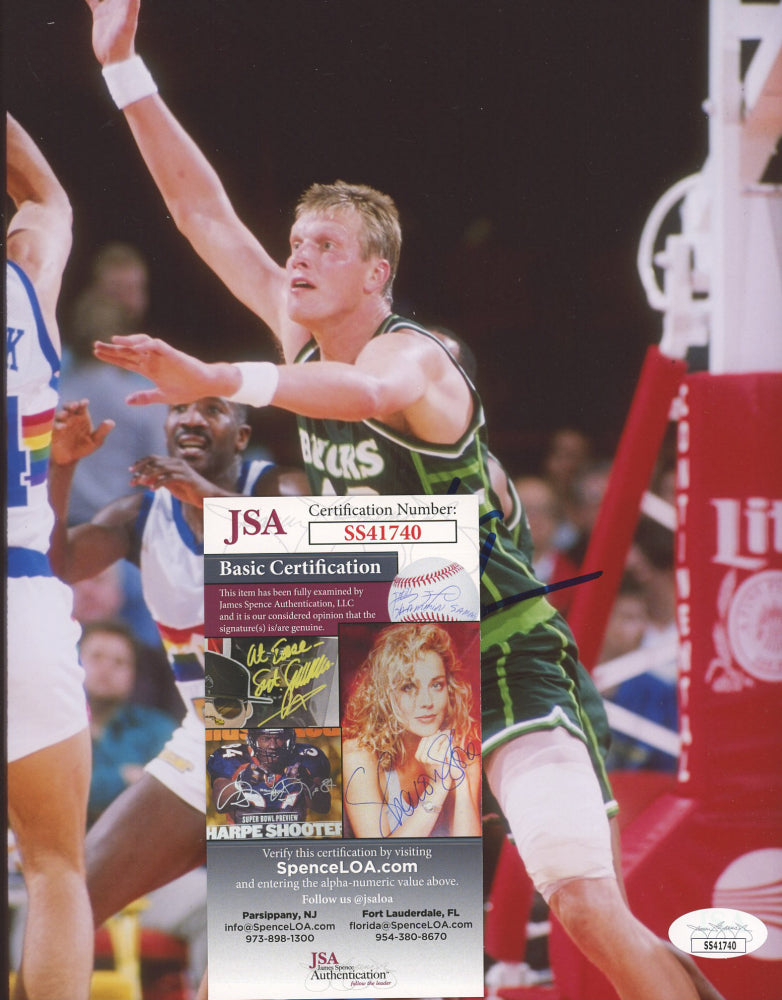 Jack Sikma Signed Bucks 8x10 Photo (JSA COA)