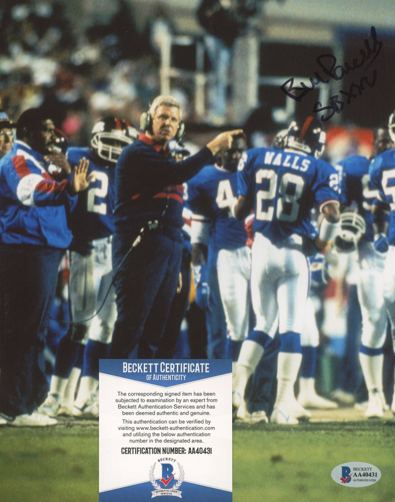 Bill Parcells Signed Giants 8x10 Photo Inscribed "SB XXV" (Beckett COA)