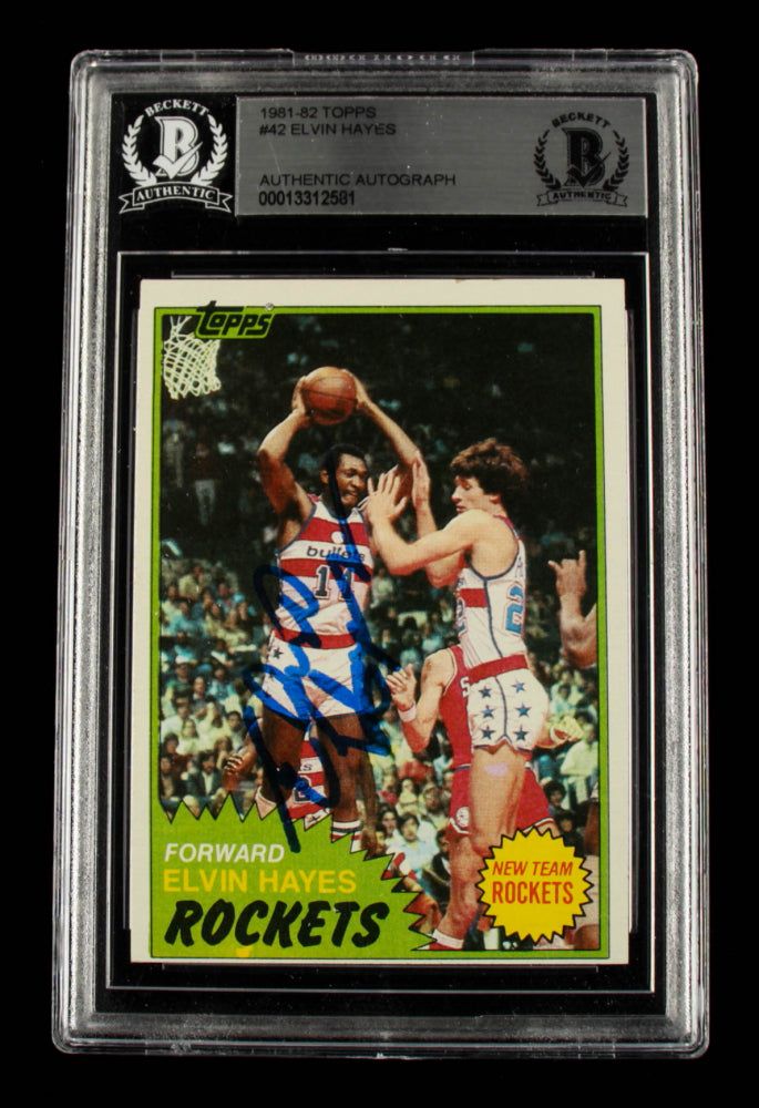 Elvin Hayes Signed 1981-82 Topps #42 (BGS)
