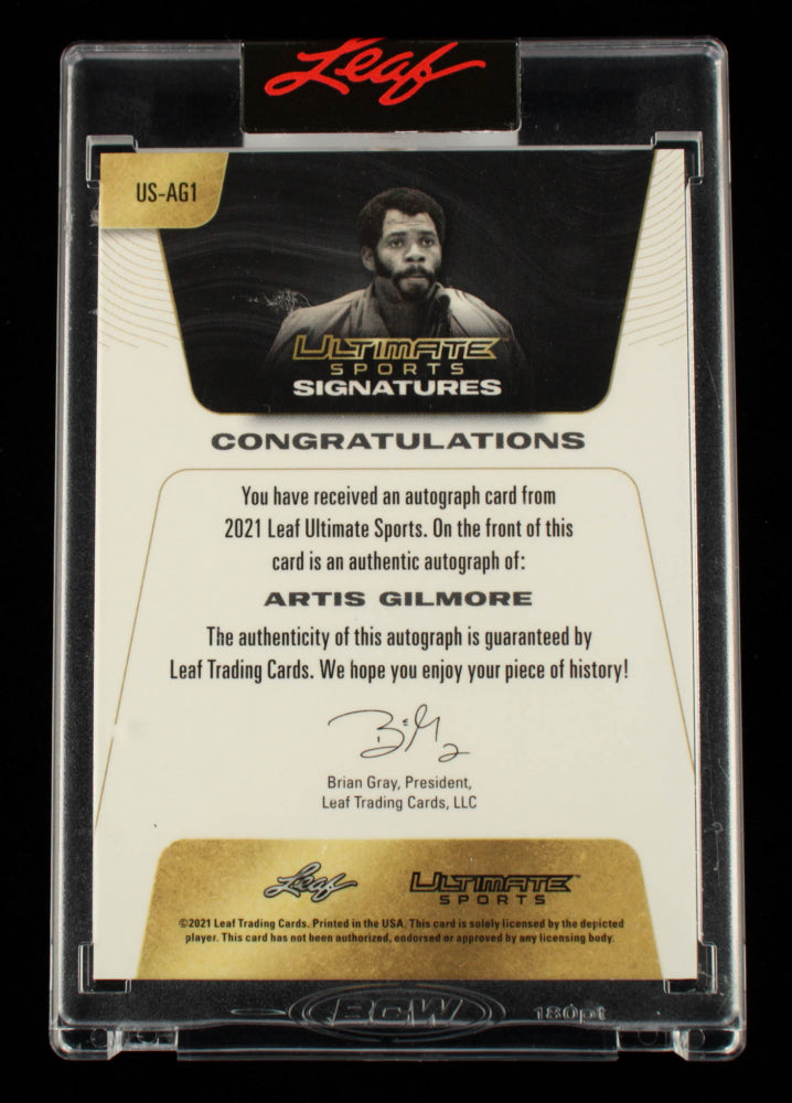 Artis Gilmore 2021 Leaf Ultimate Sports Autographs Emerald #USAG1 - Serially Numbered #4 / 4