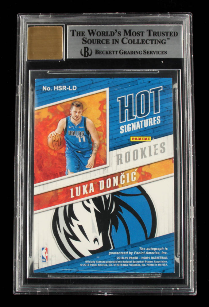 Luka Doncic 2018-19 Hoops Hot Signatures Rookies #3 (BGS 9) Autograph Graded BGS 10 | Rookie Card
