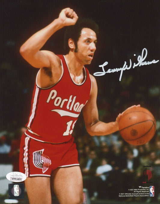 Lenny Wilkens Signed Trail Blazers 8x10 Photo (JSA COA)