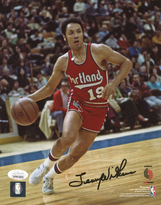 Lenny Wilkens Signed Trail Blazers 8x10 Photo (JSA COA)