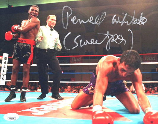 Pernell Whitaker Signed 8x10 Photo Inscribed "Sweet Pea" (JSA COA)