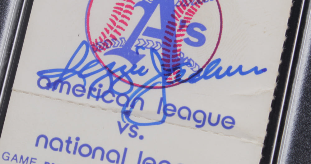Reggie Jackson Signed Original 1974 World Series Game 3 Ticket - Autograph Graded PSA 10