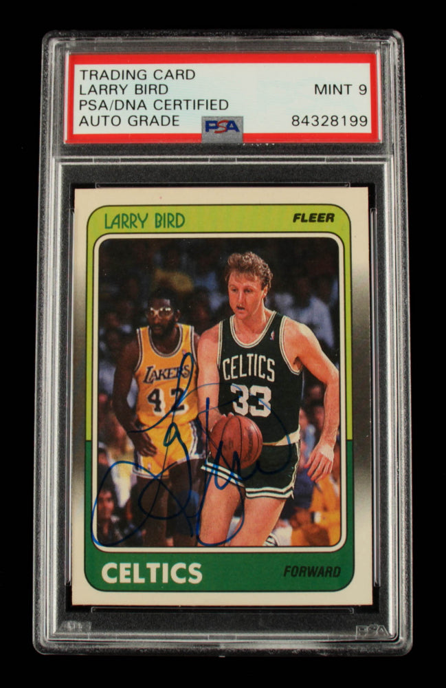 Larry Bird Signed 1988-89 Fleer #9 - Autograph Graded PSA 9