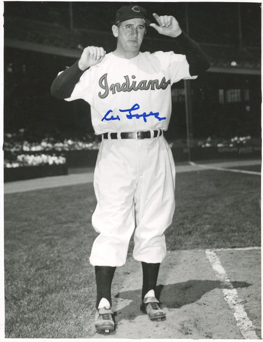 Al Lopez Signed Indians 8x10 Photo (JSA)COA)