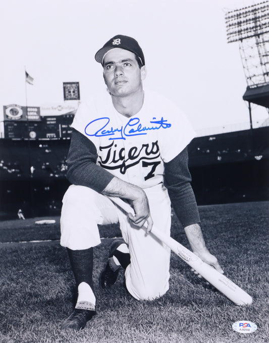 Rocky Colavito Signed Tigers 11x14 Photo (PSA)