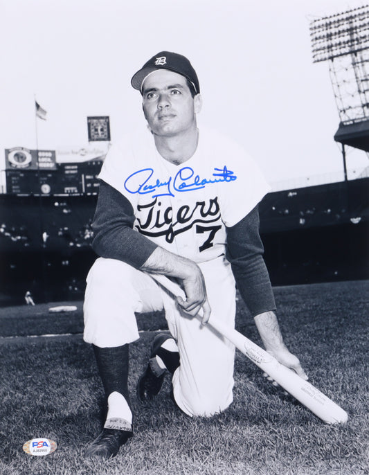 Rocky Colavito Signed Tigers 11x14 Photo (PSA)