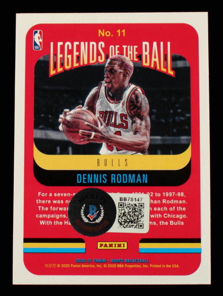 Dennis Rodman Signed (Beckett Hologram) 2020-21 Hoops Legends of the Ball #11