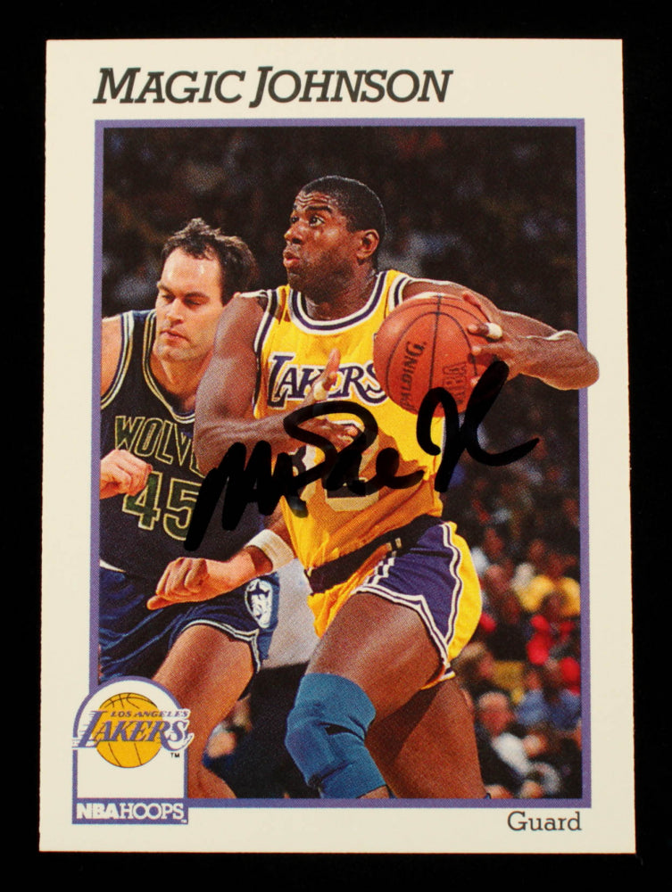 Magic Johnson Signed 1991-92 Hoops #101 (Beckett Hologram)