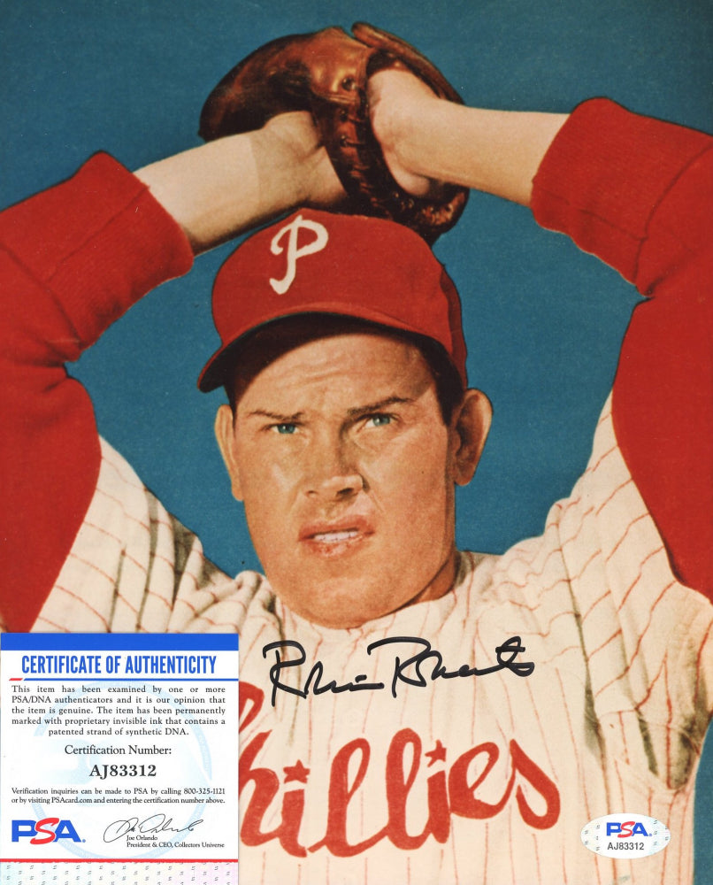 Robin Roberts Signed Phillies 8x10 Photo (PSA COA)