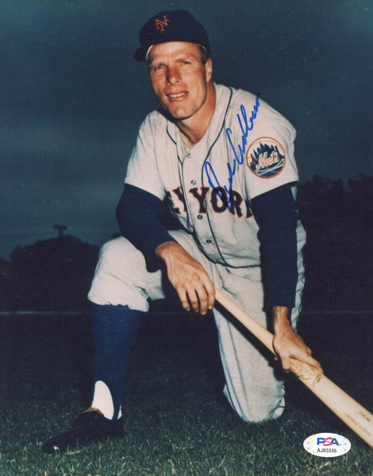 Richie Ashburn Signed Mets 8x10 Photo (PSA)