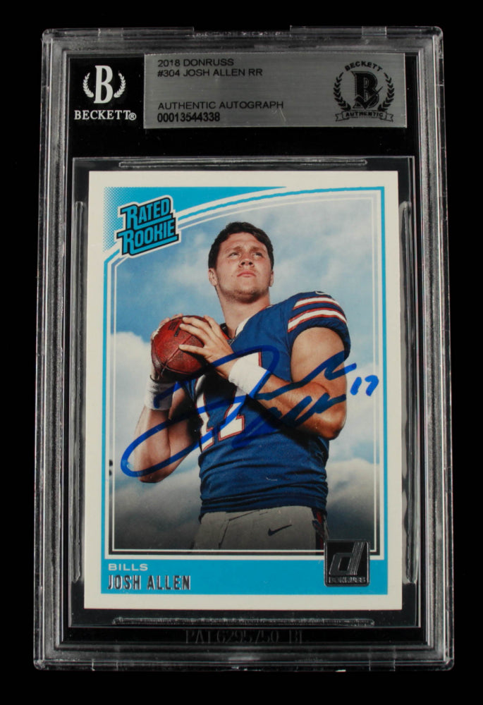 Josh Allen Signed 2018 Donruss #304 RR (BGS) - Rookie Card